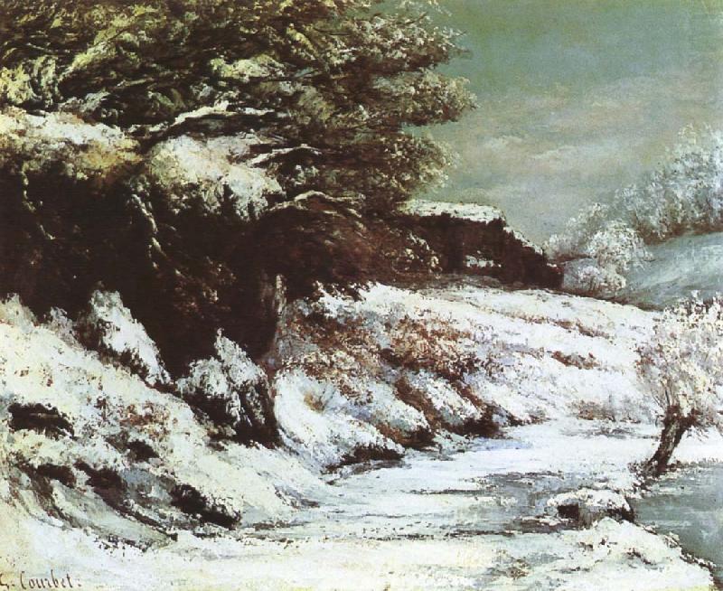 View of snow, Gustave Courbet